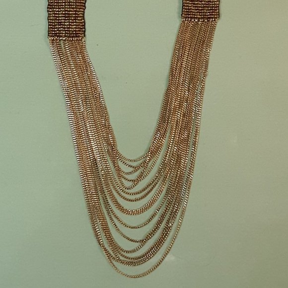 Geometric Pattern Loom Beaded Earth Tone Necklace - Picture 3 of 13